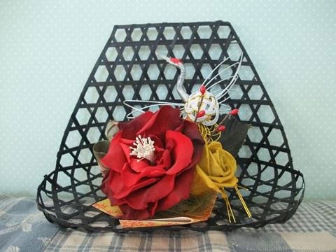 プリザーブドフラワーのお正月花飾り　写真