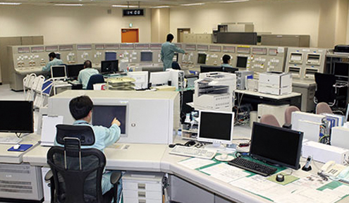 ウラン濃縮工場の中央制御室